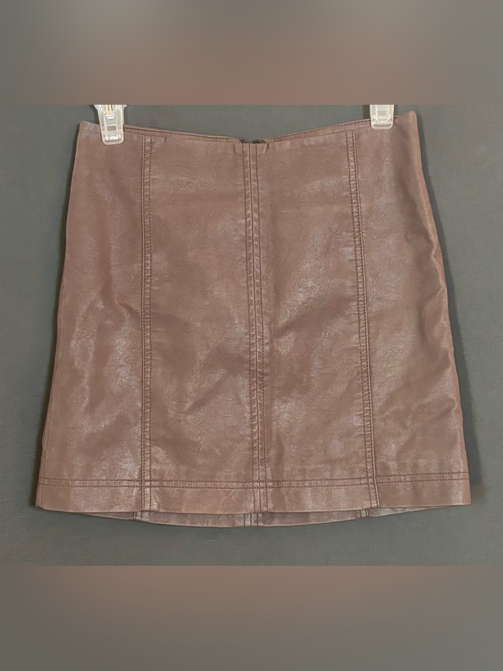 Free People | Women’s Faux Leather Mini Skirt | Brown | Size 0